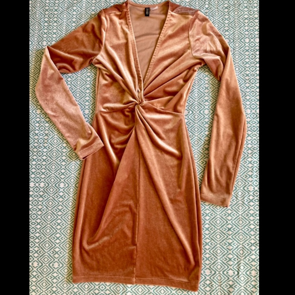Divided Velvet Dress